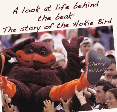 Hokie Bird in crowd