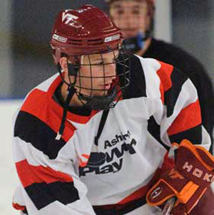 Virginia Tech hockey player