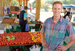 Jason Pall '06 at Blacksburg's Farmers Market