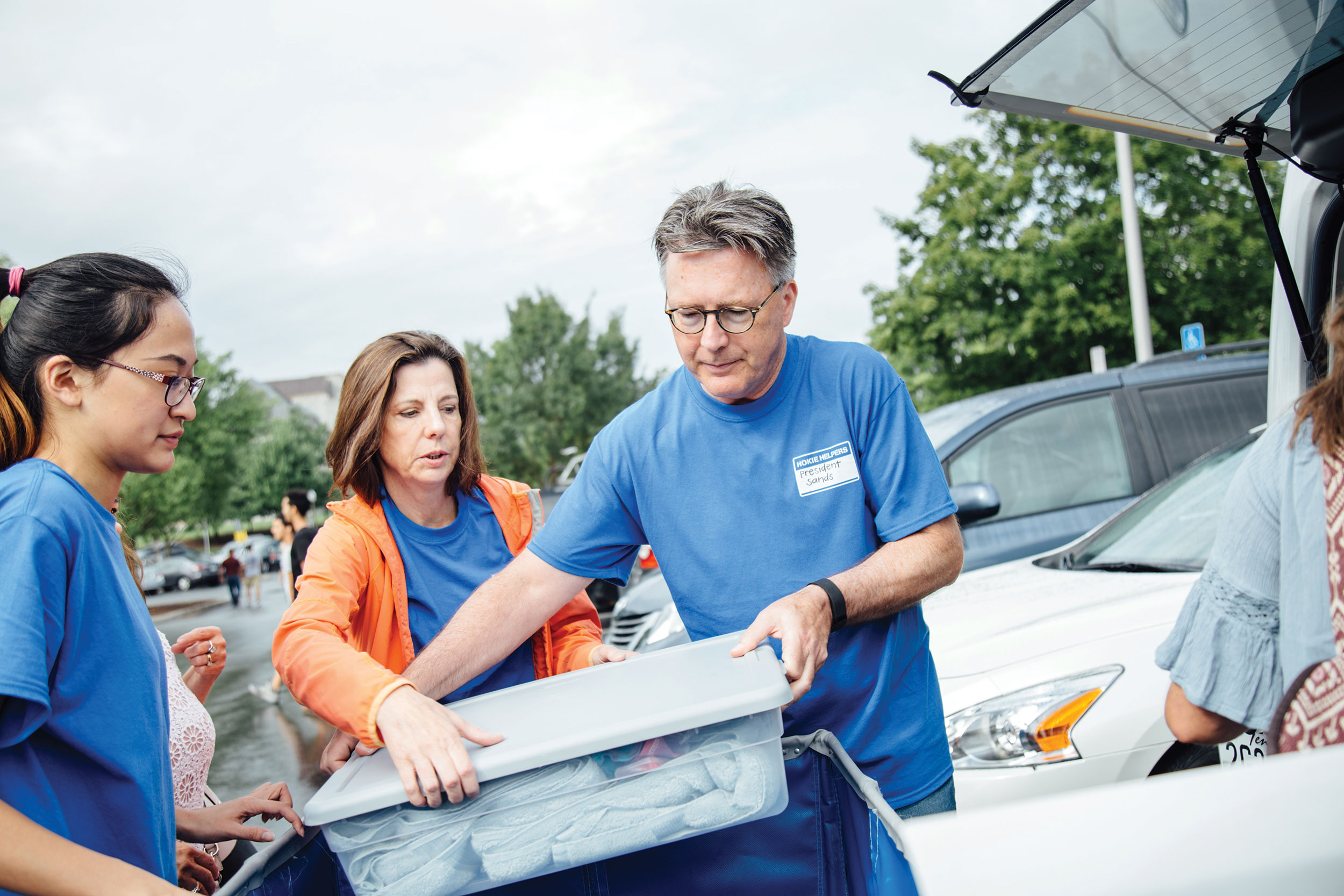 President Tim Sands and Professor Laura Sands