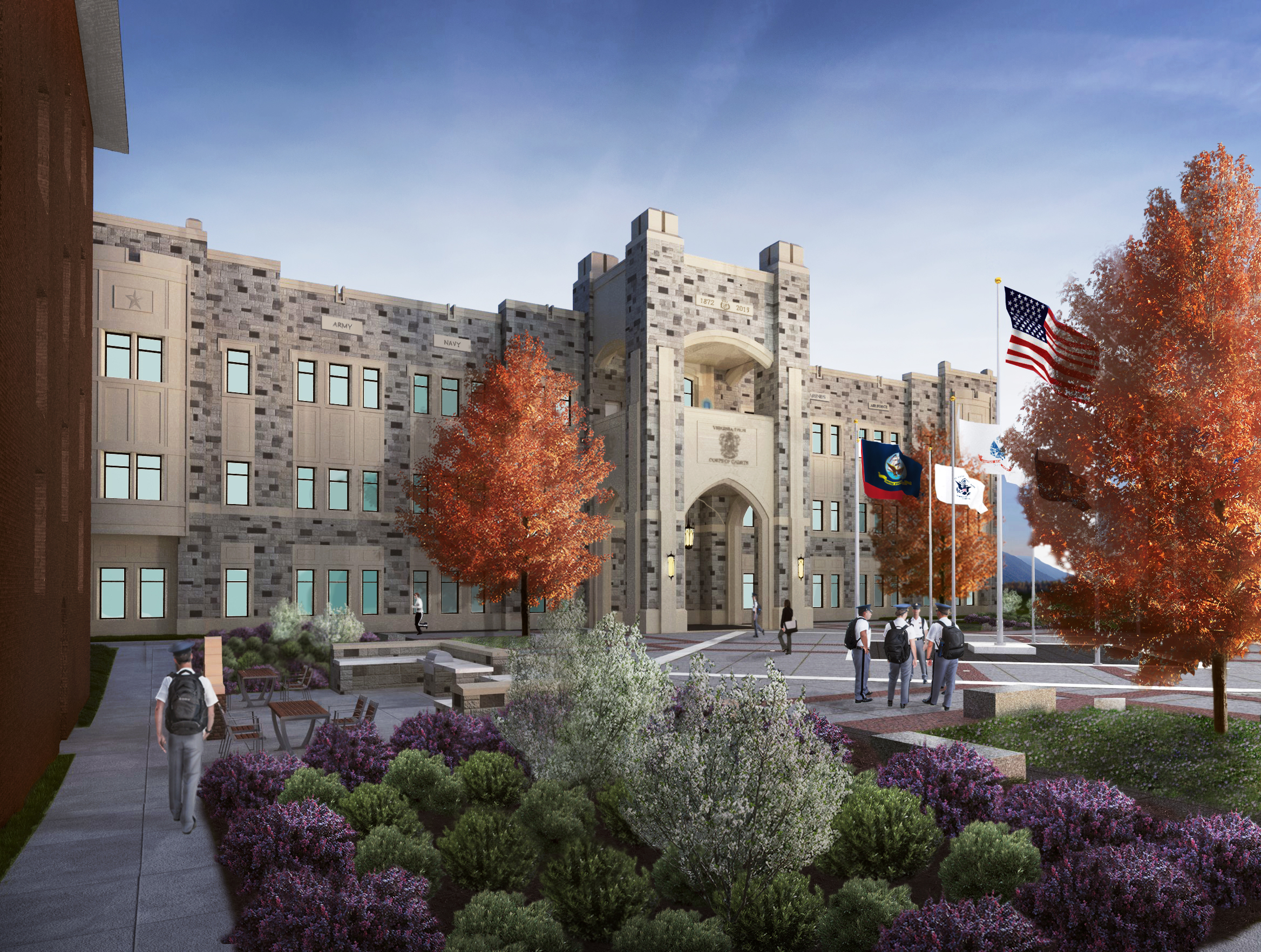 artist rendering of the Upper Quad plaza