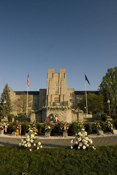 Burrus Hall and April 16 Memorial