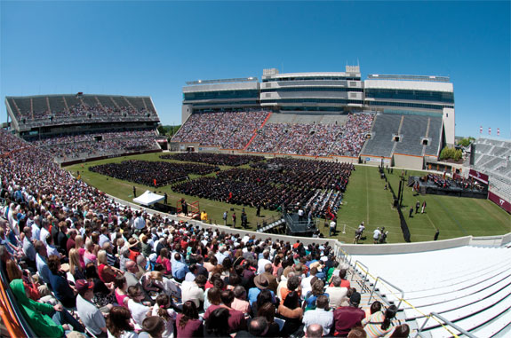 Lane Stadium at commencement