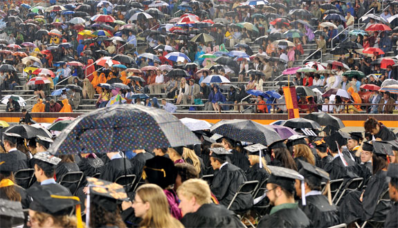 rain at commencement