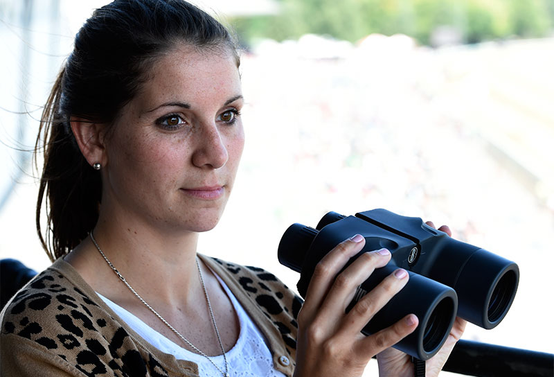 Horse racing steward Erinn Higgins