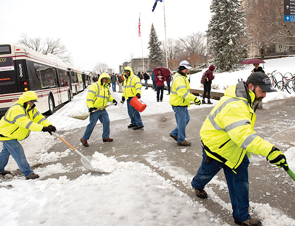 snow removal at Virginia Tech