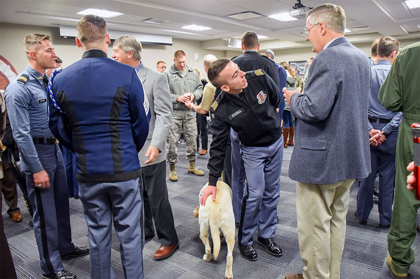 Virginia Tech Corps of Cadets and ambassador Growley