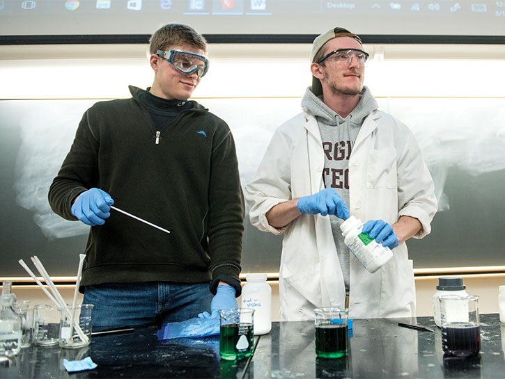 Virginia Tech students students in classroom