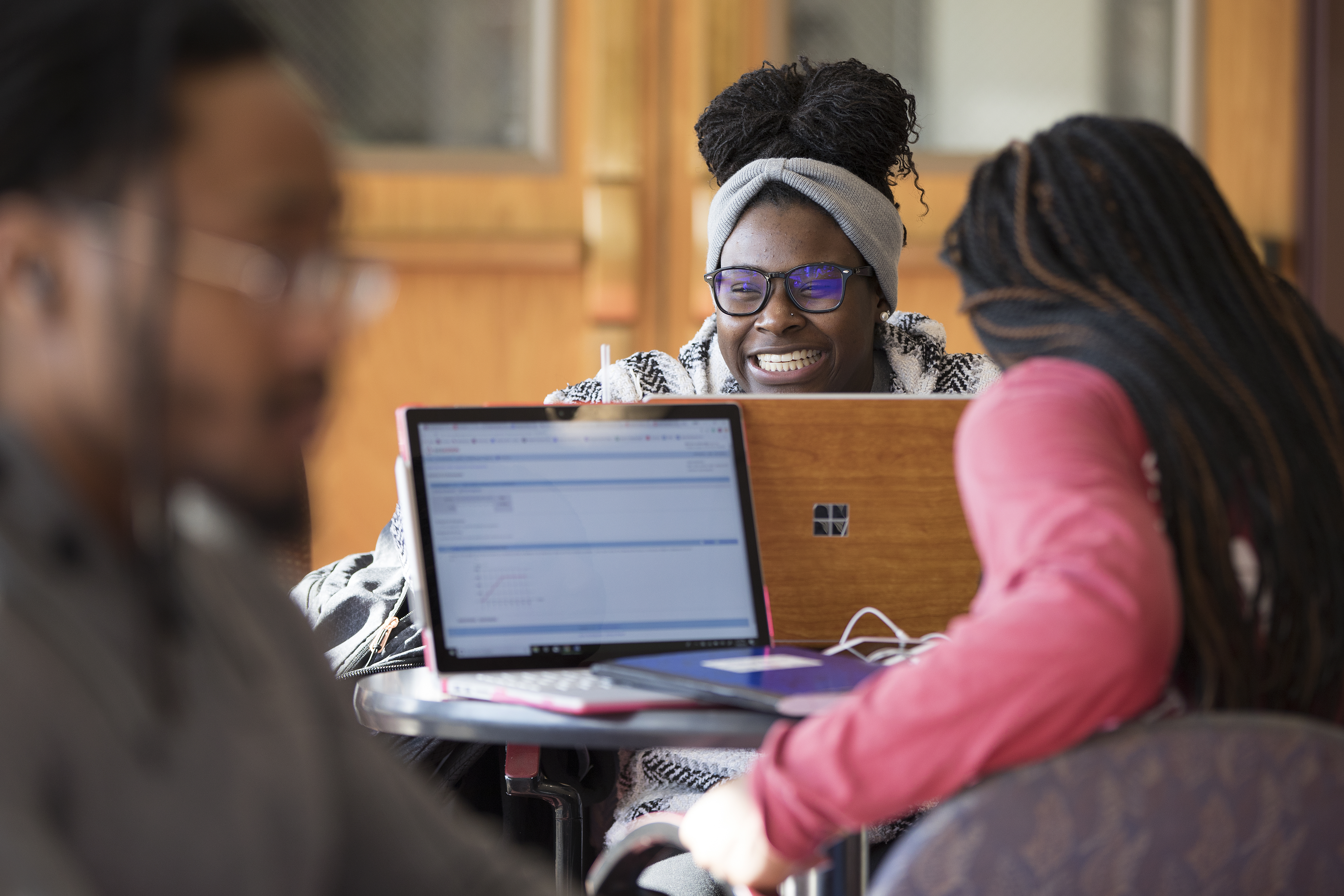 students in the Black Cultural Center