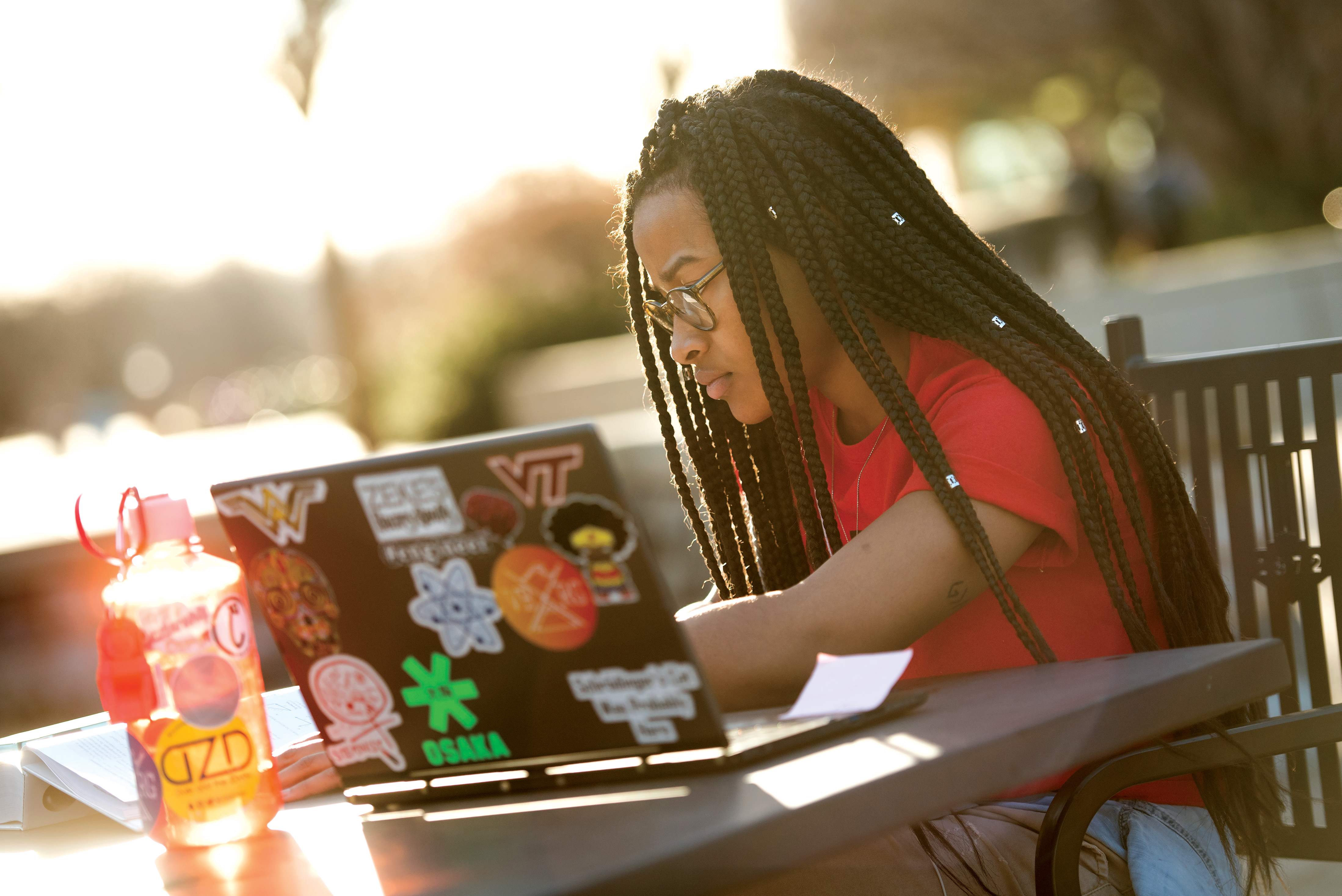 student on laptop