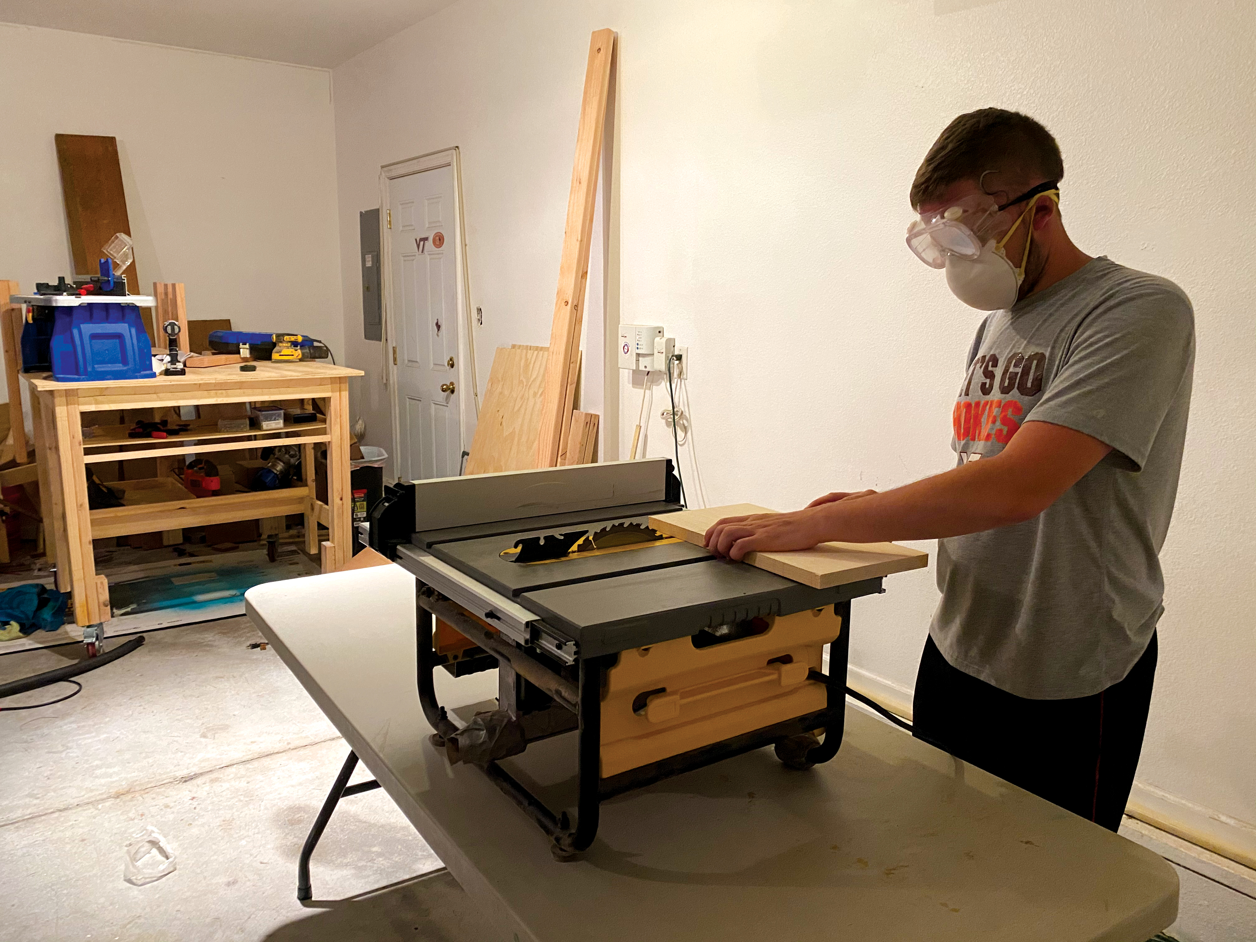 Jarred Green at table saw