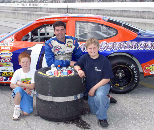 Adam Edwards and young fans