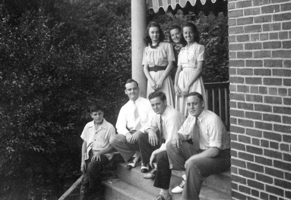 (L. to r.): Anthony M. Pais (mechanical engineering '50), Elwood A. Pais Sr. (chemical engineering '35), Wilson J. Pais (mechanical engineering '37), Alexander A. Pais (animal science '43)