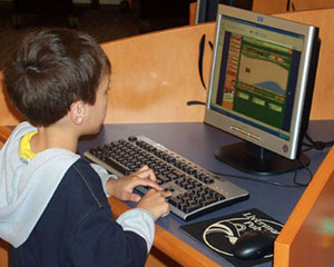 child at computer