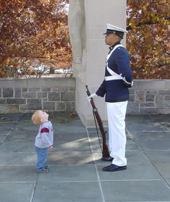 Cadet holding vigil