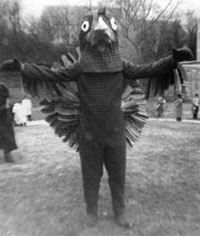 Mercer MacPherson (civil engineering '63) as the Fighting Gobbler, 1962