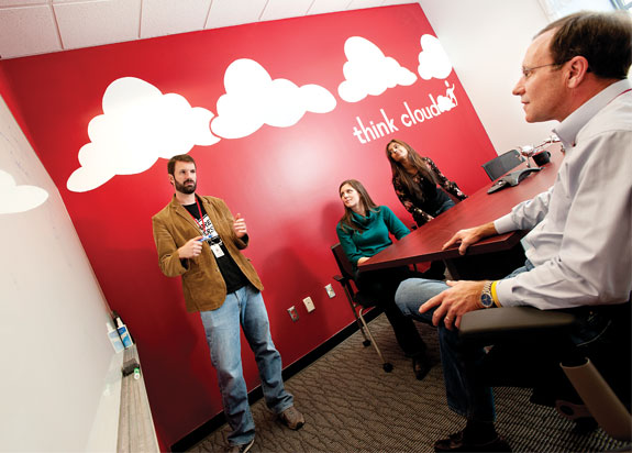 (From left) Brian Hartsock, Brooke Jackson, Iccha Sethi, and  Doug Juanarena.